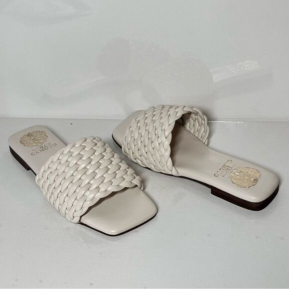Vince Camuto Leather Quilted Slide Sandals - Arissa - Picture 4 of 7
